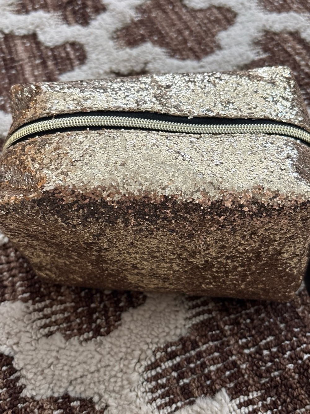 Jade & Deer Gold Glitter Sparkling Bag NWT